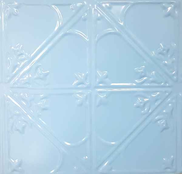 Light Blue on Crystal Pressed Metal Panel - Brisbane Pressed Metal